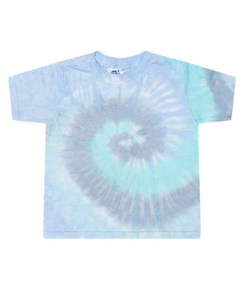 Colortone Toddler Tie - Dyed T-Shirt - Colortone 1160 Lagoon 2T Short Sleeve T-Shirts