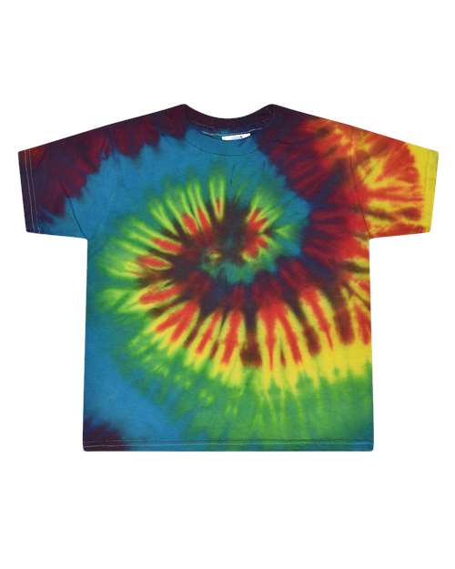 Colortone Toddler Tie - Dyed T-Shirt - Colortone 1160 Reactive Rainbow 2T Short Sleeve T-Shirts