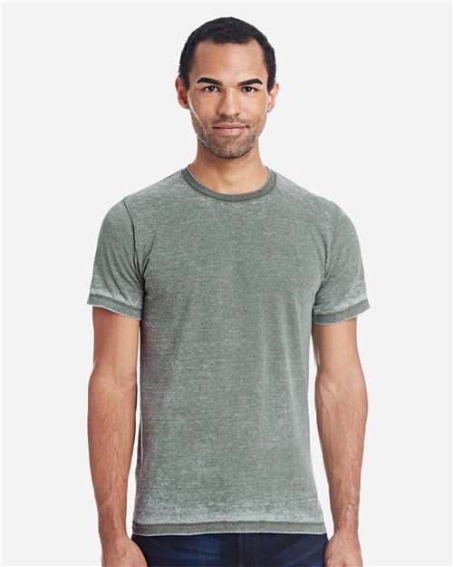 Colortone Unisex Acid Wash Burnout T-Shirt - Colortone 1350 Olive S Short Sleeve T-Shirts