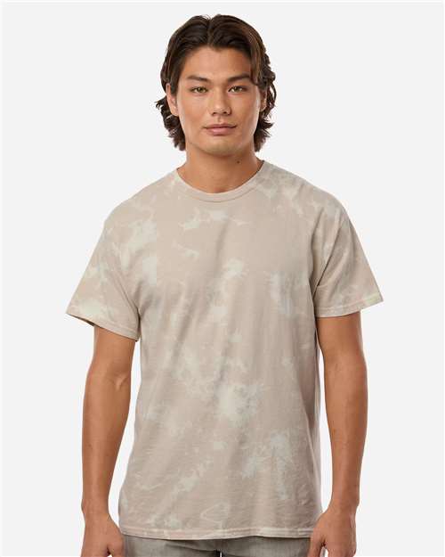 Colortone Unisex Bleach Out Dyed T-Shirt - Colortone 1385 Beige S Short Sleeve T-Shirts