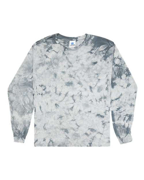 Colortone Unisex Crystal Wash Long Sleeve T-Shirt - Colortone 2390 Crystal Silver S Long Sleeve T-Shirts