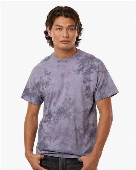 Colortone Unisex Crystal Wash T-Shirt - Colortone 1390 Crystal Plum S Short Sleeve T-Shirts