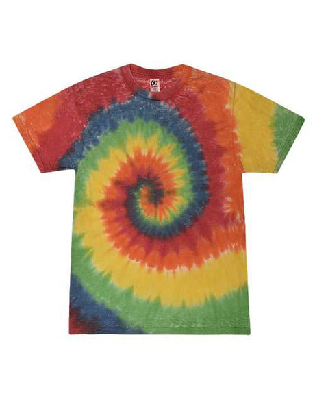 Colortone Unisex Festival Tie - Dyed Burnout T-Shirt - Colortone 1090 Rainbow S Short Sleeve T-Shirts