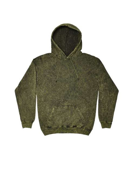 Colortone Unisex Mineral Wash Hooded Sweatshirt - Colortone 8300 Dark Green S Sweatshirts