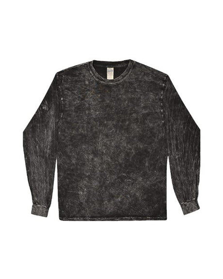 Colortone Unisex Mineral Wash Long Sleeve T-Shirt - Colortone 2300 Mineral Black S Long Sleeve T-Shirts