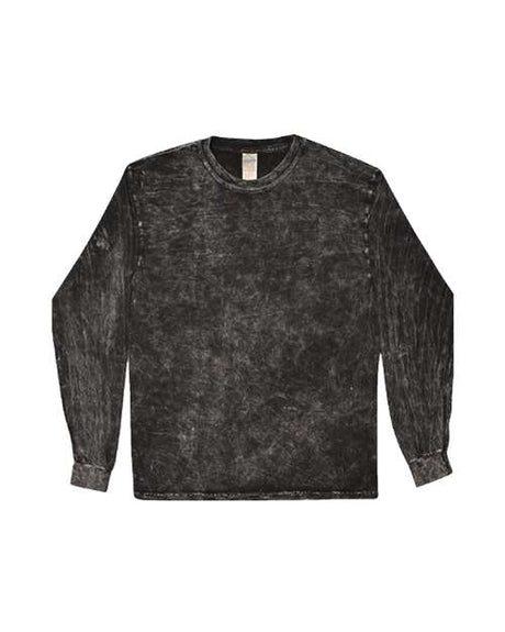 Colortone Unisex Mineral Wash Long Sleeve T-Shirt - Colortone 2300 Mineral Black S Long Sleeve T-Shirts