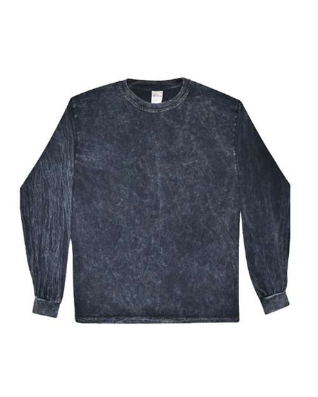 Colortone Unisex Mineral Wash Long Sleeve T-Shirt - Colortone 2300 Mineral Navy S Long Sleeve T-Shirts