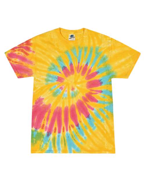 Colortone Unisex Multi - Color Tie - Dyed T-Shirt - Colortone 1000 Aurora S Short Sleeve T-Shirts