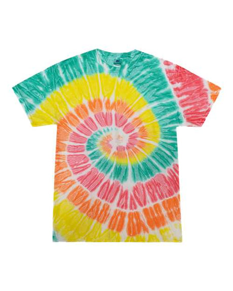 Colortone Unisex Multi - Color Tie - Dyed T-Shirt - Colortone 1000 Citrus S Short Sleeve T-Shirts