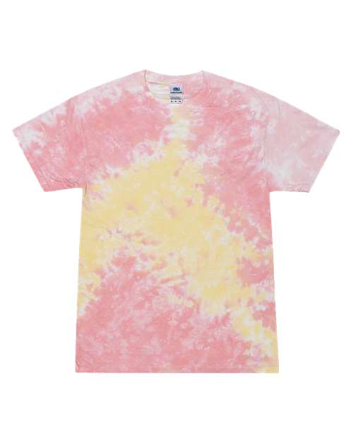 Colortone Unisex Multi - Color Tie - Dyed T-Shirt - Colortone 1000 Funnel Cake S Short Sleeve T-Shirts