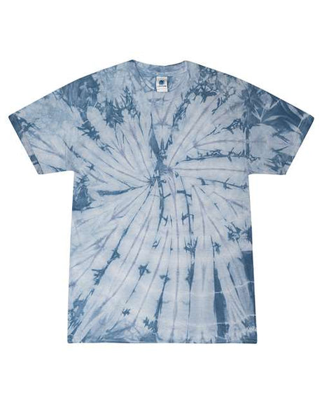Colortone Unisex Multi - Color Tie - Dyed T-Shirt - Colortone CD1000 Spider Denim S Short Sleeve T-Shirts