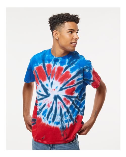 Colortone Unisex Multi - Color Tie - Dyed T-Shirt - Independence - Colortone 1000 Independence S Short Sleeve T-Shirts