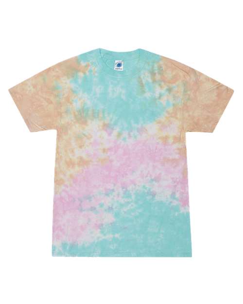 Colortone Unisex Multi - Color Tie - Dyed T-Shirt - Snow Cone - Colortone 1000 Snow Cone S Short Sleeve T-Shirts
