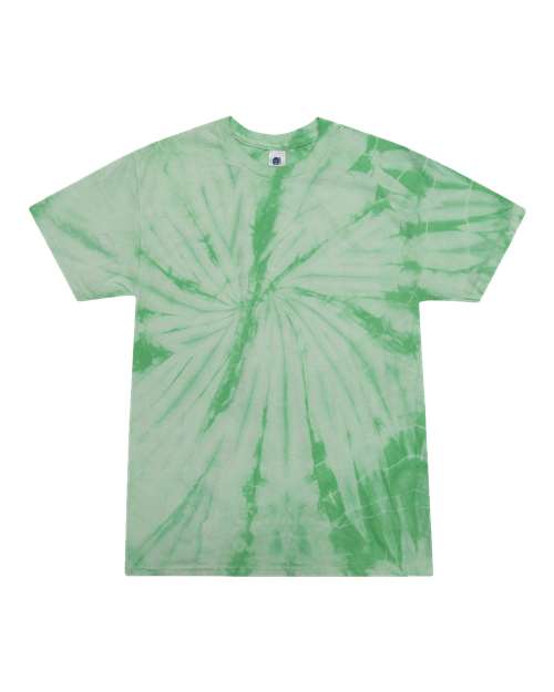 Colortone Unisex Multi - Color Tie - Dyed T-Shirt - Spider Mint - Colortone 1000 Spider Mint S Short Sleeve T-Shirts