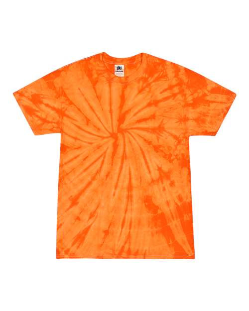 Colortone Unisex Multi - Color Tie - Dyed T-Shirt - Spider Orange - Colortone 1000 Spider Orange S Short Sleeve T-Shirts