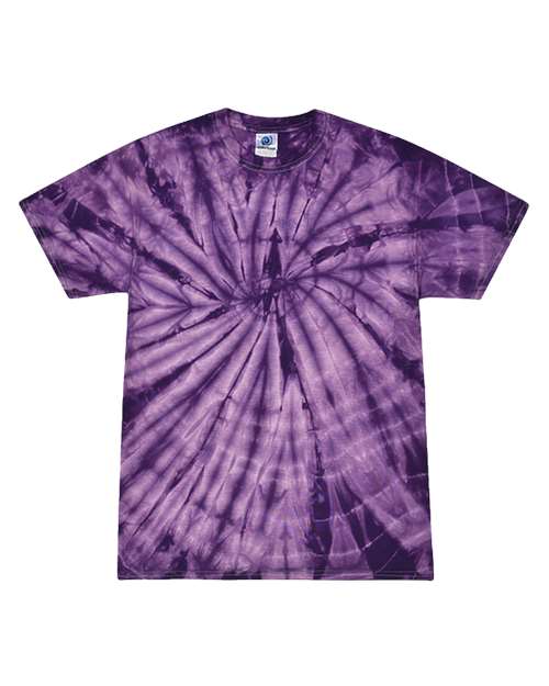 Colortone Unisex Multi - Color Tie - Dyed T-Shirt - Spider Purple - Colortone 1000 Spider Purple S Short Sleeve T-Shirts