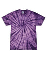 Colortone Unisex Multi - Color Tie - Dyed T-Shirt - Spider Purple - Colortone 1000 Spider Purple S Short Sleeve T-Shirts