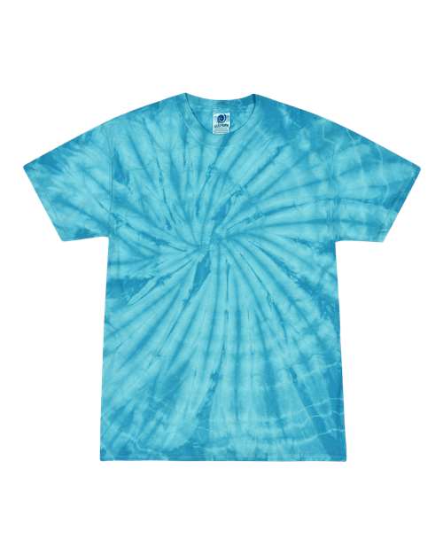 Colortone Unisex Multi - Color Tie - Dyed T-Shirt - Spider Turquoise - Colortone 1000 Spider Turquoise S Short Sleeve T-Shirts