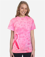Colortone Unisex Shapes Tie - Dyed T-Shirt - Colortone 1150 Pink Ribbon S Short Sleeve T-Shirts