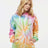 Colortone Unisex Tie - Dyed Cloud Fleece Hooded Sweatshirt - Colortone 8600 Eternity S Sweatshirts