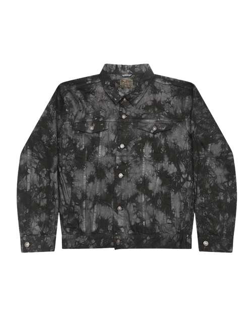Colortone Unisex Tie - Dyed Denim Jacket - Colortone 9050 Black Crinkle S Jackets