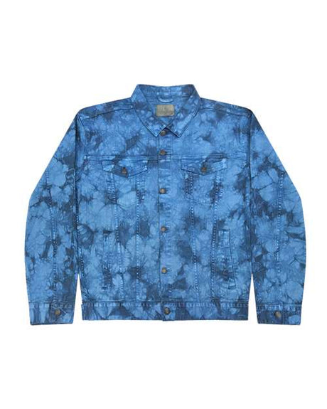 Colortone Unisex Tie - Dyed Denim Jacket - Colortone 9050 Blue Crinkle S Jackets
