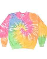 Colortone Unisex Tie - Dyed Fleece Crewneck Sweatshirt - Colortone 8100 Cotton Candy S Crewneck Sweatshirts