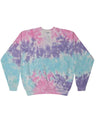 Colortone Unisex Tie - Dyed Fleece Crewneck Sweatshirt - Colortone 8100 Cotton Candy S Crewneck Sweatshirts