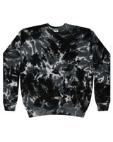 Colortone Unisex Tie - Dyed Fleece Crewneck Sweatshirt - Colortone 8100 Multi Black S Crewneck Sweatshirts