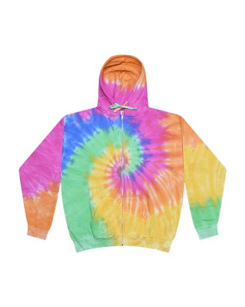 Colortone Unisex Tie - Dyed Full - Zip Hooded Sweatshirt - Colortone 8888 Eternity XS Zip Hoodies