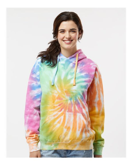 Colortone Unisex Tie - Dyed Hooded Sweatshirt - Colortone 8777 Eternity S Sweatshirts