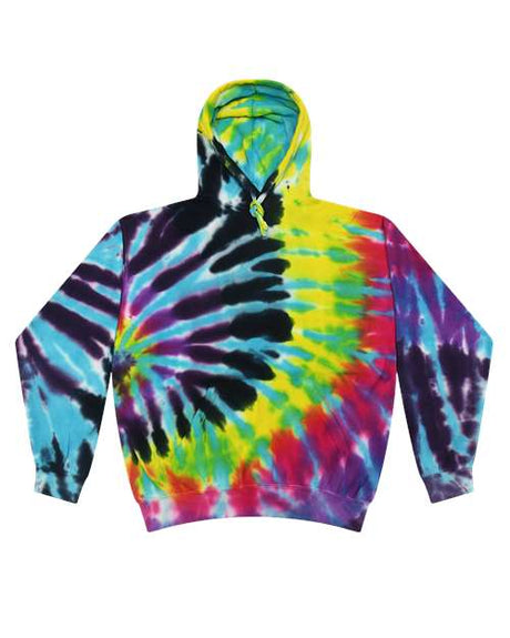 Colortone Unisex Tie - Dyed Hooded Sweatshirt - Colortone 8777 Flashback S Sweatshirts
