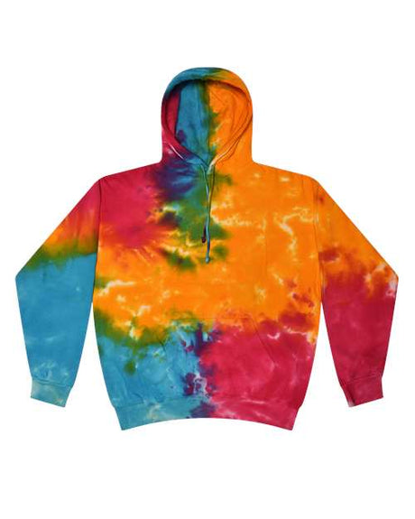 Colortone Unisex Tie - Dyed Hooded Sweatshirt - Colortone 8777 Multi Rainbow S Sweatshirts