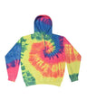 Colortone Unisex Tie - Dyed Hooded Sweatshirt - Colortone 8777 Neon Rainbow S Sweatshirts