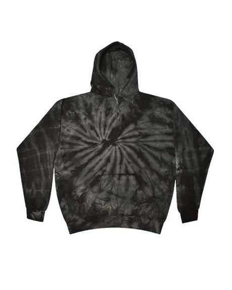 Colortone Unisex Tie - Dyed Hooded Sweatshirt - Colortone 8777 Spider Black S Sweatshirts