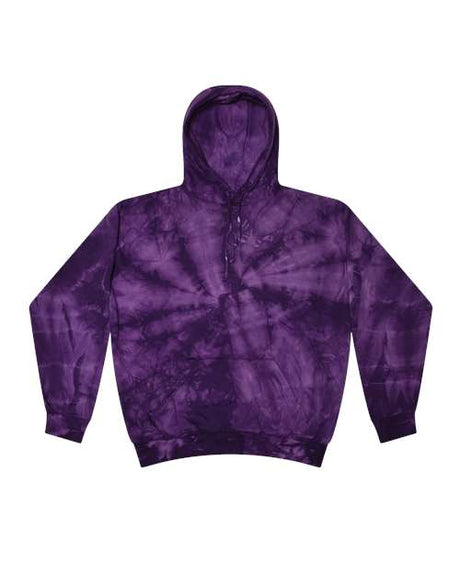 Colortone Unisex Tie - Dyed Hooded Sweatshirt - Colortone 8777 Spider Purple S Sweatshirts