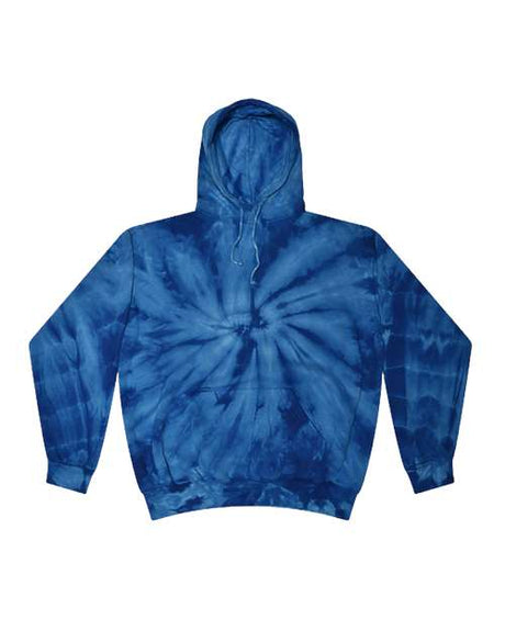 Colortone Unisex Tie - Dyed Hooded Sweatshirt - Colortone 8777 Spider Royal S Sweatshirts