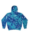 Colortone Unisex Tie - Dyed Hooded Sweatshirt - Multi Blue - Colortone 8777 Multi Blue S Sweatshirts