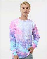 Colortone Unisex Tie - Dyed Long Sleeve T-Shirt - Colortone 2000 Cotton Candy S Long Sleeve T-Shirts
