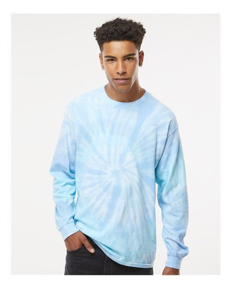 Colortone Unisex Tie - Dyed Long Sleeve T-Shirt - Colortone 2000 Lagoon S Long Sleeve T-Shirts