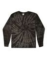 Colortone Unisex Tie - Dyed Long Sleeve T-Shirt - Colortone 2000 Spider Black S Long Sleeve T-Shirts