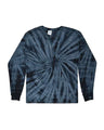 Colortone Unisex Tie - Dyed Long Sleeve T-Shirt - Colortone 2000 Spider Navy S Long Sleeve T-Shirts