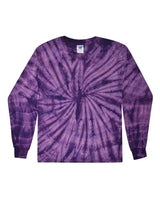 Colortone Unisex Tie - Dyed Long Sleeve T-Shirt - Colortone 2000 Spider Purple S Long Sleeve T-Shirts