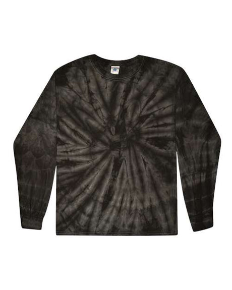 Colortone Unisex Tie - Dyed Long Sleeve T-Shirt - Spider Black - Colortone 2000 Spider Black S Long Sleeve T-Shirts