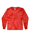 Colortone Unisex Tie - Dyed Long Sleeve T-Shirt - Spider Red - Colortone 2000 Spider Red S Long Sleeve T-Shirts