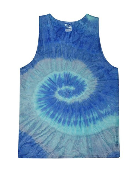 Colortone Unisex Tie - Dyed Tank Top - Colortone 3500 Blue Jerry S Tank Top
