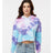 Colortone Women's Tie - Dyed Crop Hooded Sweatshirt - Colortone 8333 Cotton Candy XS Sweatshirts
