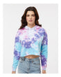 Colortone Women's Tie - Dyed Crop Hooded Sweatshirt - Colortone 8333 Cotton Candy XS Sweatshirts