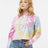 Colortone Women's Tie - Dyed Crop Hooded Sweatshirt - Colortone 8333 Desert Rose XS Sweatshirts