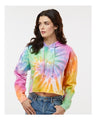 Colortone Women's Tie - Dyed Crop Hooded Sweatshirt - Colortone 8333 Eternity XS Sweatshirts